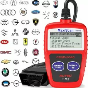 Autel OBD2 Scanner MS309 Universal Car Engine Fault Code Reader, Check Engine Light and Emission Monitor Status, OBDII CAN Diagnostic Scan Tool