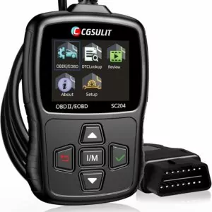 CGSULIT SC204 Enhanced OBD2 Scanner Diagnostic Tool, Check Engine Code Reader With Reset, Smog Check, Clear Code, Live Data & More, Car Code Readers & Scan Tools for All OBDII/EOBD Vehicles After 1996