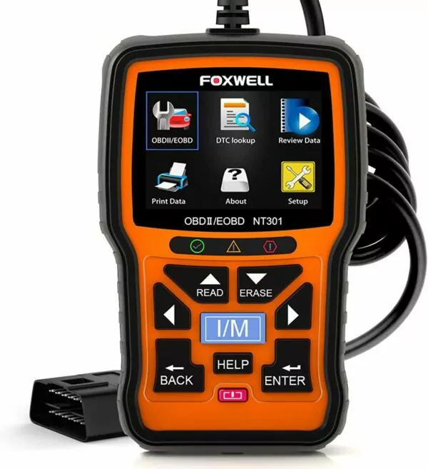 FOXWELL NT301 OBD2 Scanner Live Data Professional Mechanic OBDII Diagnostic Code Reader Tool for Check Engine Light