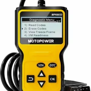 MOTOPOWER MP69033 Car OBD2 Scanner Code Reader Engine Fault Scanner CAN Diagnostic Scan Tool for All OBD II Protocol Cars Since 1996, Yellow